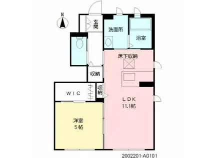 シャーメゾンYUKI(1LDK/1階)の間取り写真