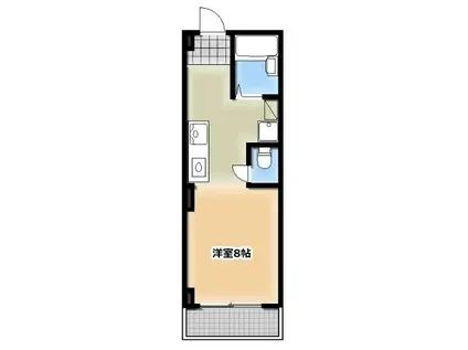 ハウス108筒井(1K/3階)の間取り写真