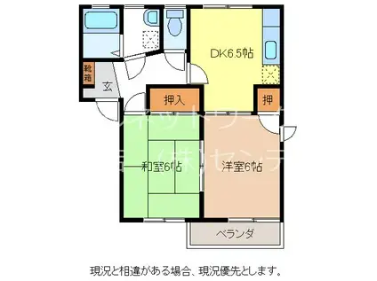 コーポSUNFY(2DK/1階)の間取り写真