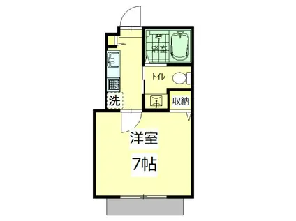 メゾン・ブランシェ文京(1K/1階)の間取り写真