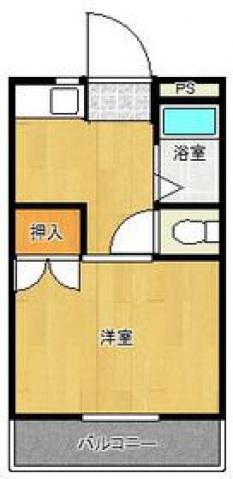 リトルハイツ上瀬NO5(1K/3階)の間取り写真
