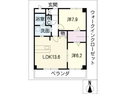 TMKミノリ(2LDK/3階)の間取り写真
