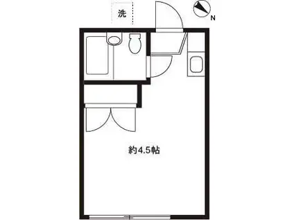 フルーレ桜台(ワンルーム/1階)の間取り写真