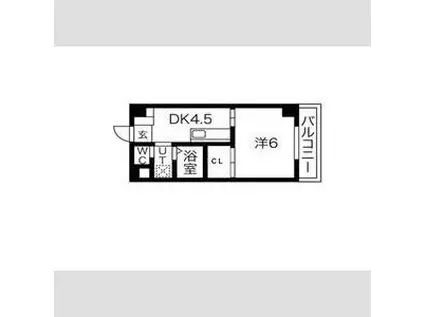 プラザ鹿野(1DK/5階)の間取り写真