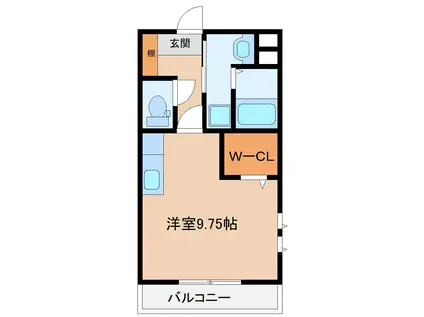 MINCC(ワンルーム/1階)の間取り写真