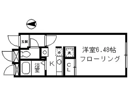 SMARTLINK白金 スマートリンク白金(1K/2階)の間取り写真