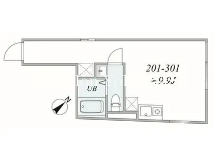 TRIAS MOTOMACHI(1K/3階)の間取り写真