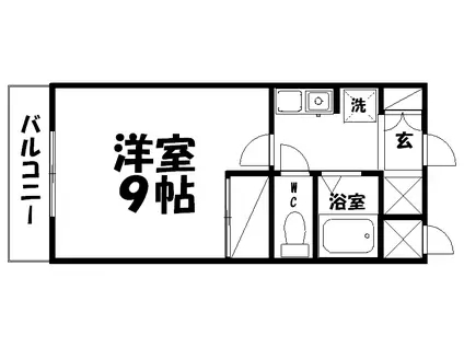 コンフォート野口(1K/4階)の間取り写真