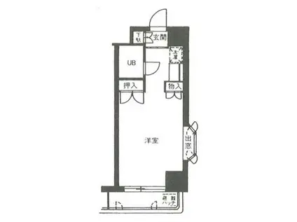 リンデンハイム菊川(ワンルーム/6階)の間取り写真