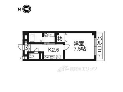 メゾンNICO(1K/2階)の間取り写真