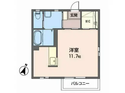 メゾンエラーブル(ワンルーム/2階)の間取り写真