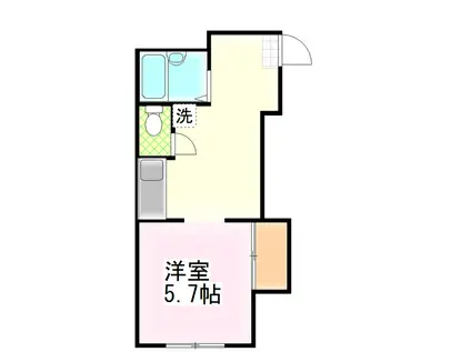 モンシャトーフジ(1K/1階)の間取り写真