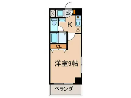 MPLAZA長堀(1K/3階)の間取り写真