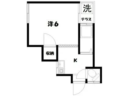 コーポセレーネ(1K/1階)の間取り写真