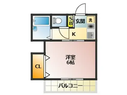 コーポ LEHUA(1K/1階)の間取り写真