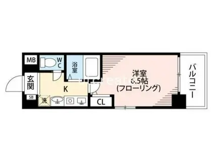 エスリード南森町駅前(1K/9階)の間取り写真