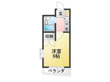 グッドフィールド百合ヶ丘(1K/2階)の間取り写真