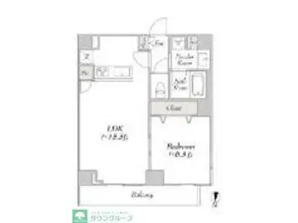 ルミーク大山(1LDK/1階)の間取り写真