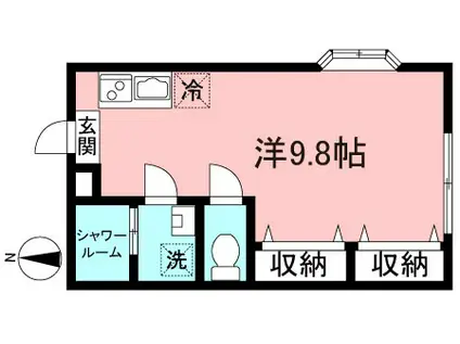 グリーンコーポラス(ワンルーム/2階)の間取り写真