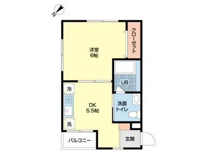 RUSCELLO(1DK/1階)の間取り写真