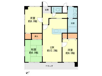 サピエンツァ太宰府(3LDK/5階)の間取り写真