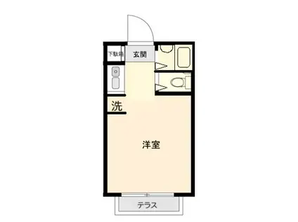 池上フラッツ(ワンルーム/1階)の間取り写真