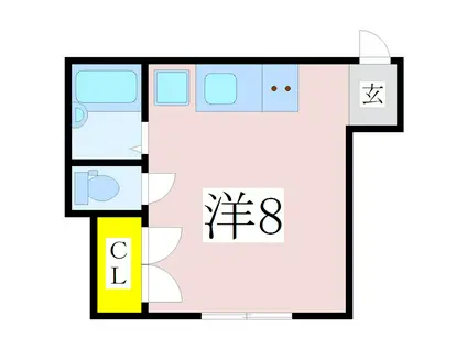 永田ビル(ワンルーム/4階)の間取り写真