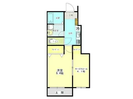 CASA FELICE(1SK/1階)の間取り写真