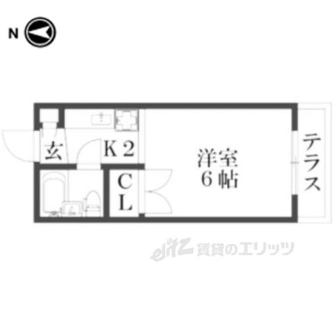 MOUNTAIN(ワンルーム/1階)の間取り写真