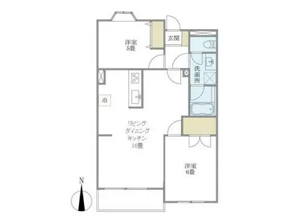 ブライトテラスT・Y・T(2LDK/3階)の間取り写真