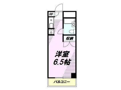 TIKS1(1K/9階)の間取り写真