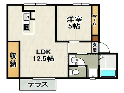 フレグランス宝塚I・II・III(1LDK/1階)の間取り写真