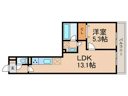 ＪＲ東海道本線 安城駅 徒歩5分 3階建 新築(1LDK/2階)の間取り写真
