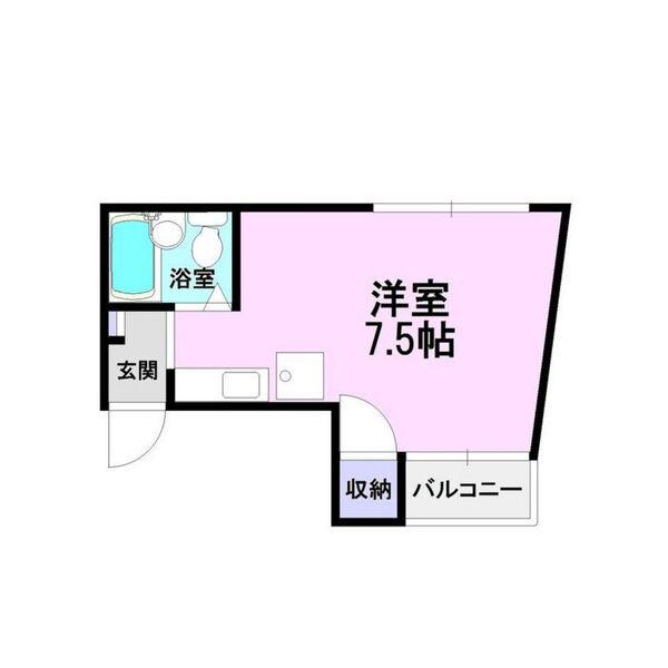ROA BUIL ANNEX(ワンルーム/1階)の間取り写真