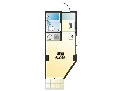 アゲイン日本橋(ワンルーム/5階)の間取り写真