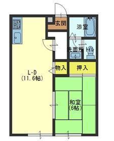 ハイツコンフォートI(1LDK/2階)の間取り写真