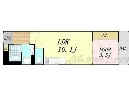 アート吹田泉町(1LDK/1階)の間取り写真