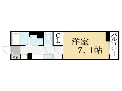 AZUR PARACIO(1K/1階)の間取り写真