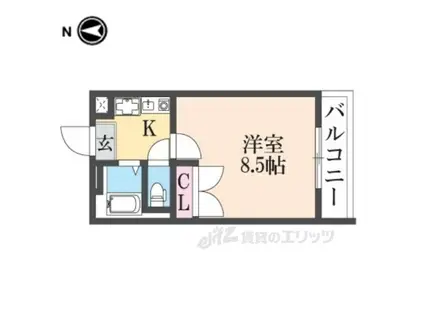 レオパレスみその(1K/3階)の間取り写真