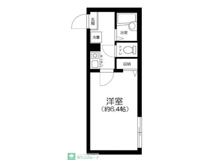 レジデンス江北(1K/1階)の間取り写真