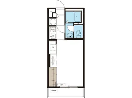 リブリ・オーシャンサイドII(1K/1階)の間取り写真