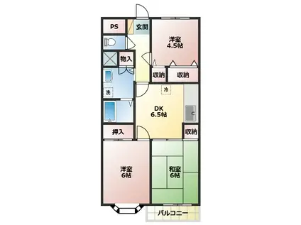 タウンハウス戸田(3DK/2階)の間取り写真