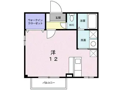 アルモニー(1K/1階)の間取り写真