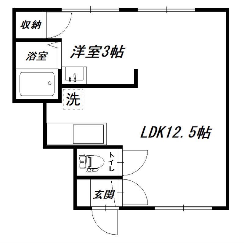 イヴィーサB(1LDK/2階)の間取り写真