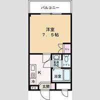 アメニティ水上(1K/2階)の間取り写真