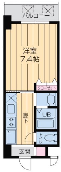 KDXレジデンス難波(1K/5階)の間取り写真