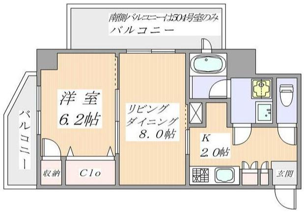 日神デュオステージ池袋(1LDK/5階)の間取り写真