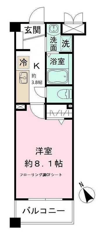 LEO伍拾伍番館(1K/1階)の間取り写真