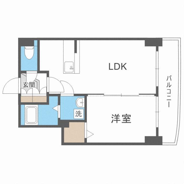 フォーシーズンズ植物園(1LDK/5階)の間取り写真