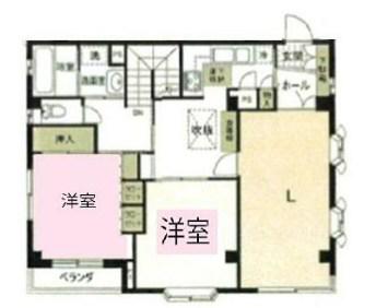クロノス江戸川(2LDK/2階)の間取り写真